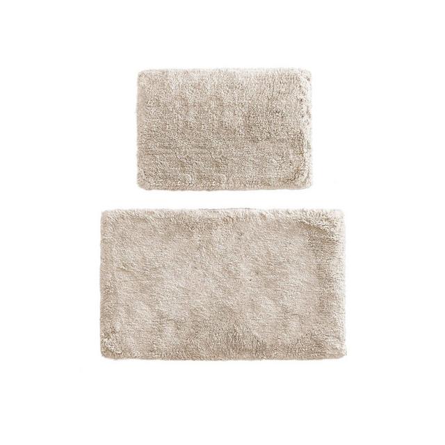 2pk Ritzy Cotton Solid Tufted Bath Rug Set Natural