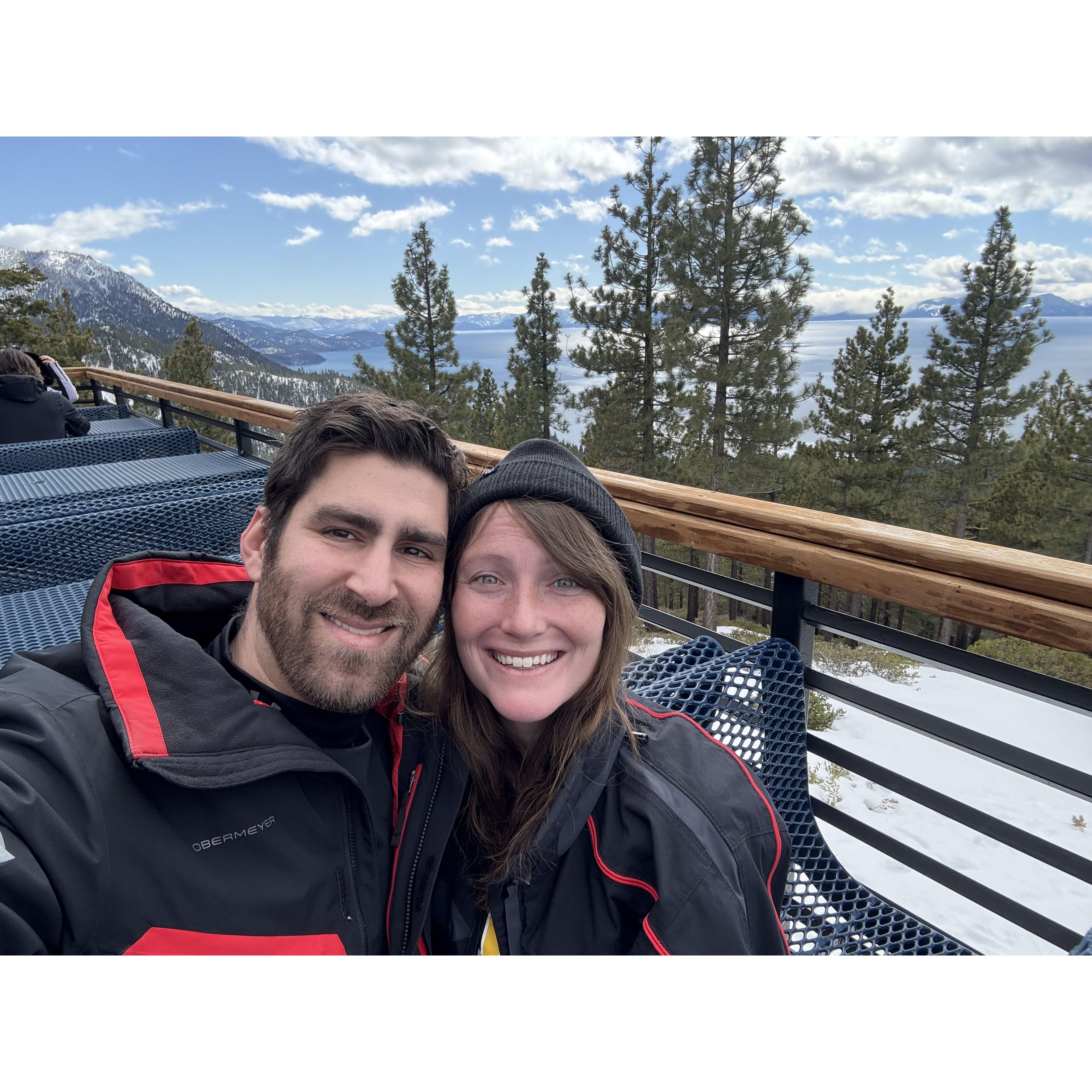 Engagement Weekend Skiing at Diamond Peak, Lake Tahoe