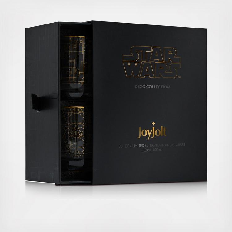 JoyJolt, Star Wars Deco Double Old Fashioned Glass, Set of 4 | Zola