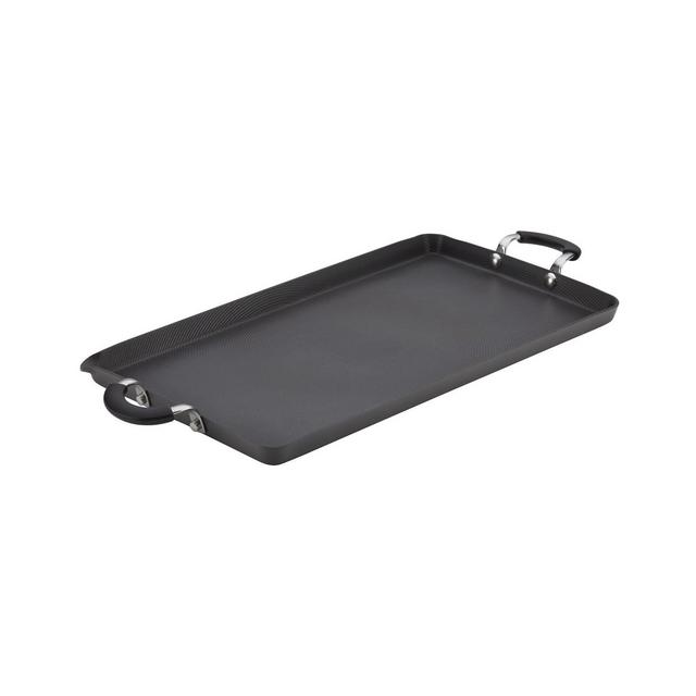 Circulon Innovatum Hard-Anodized Nonstick 10" x 18" Double Burner Griddle with Pour Spout