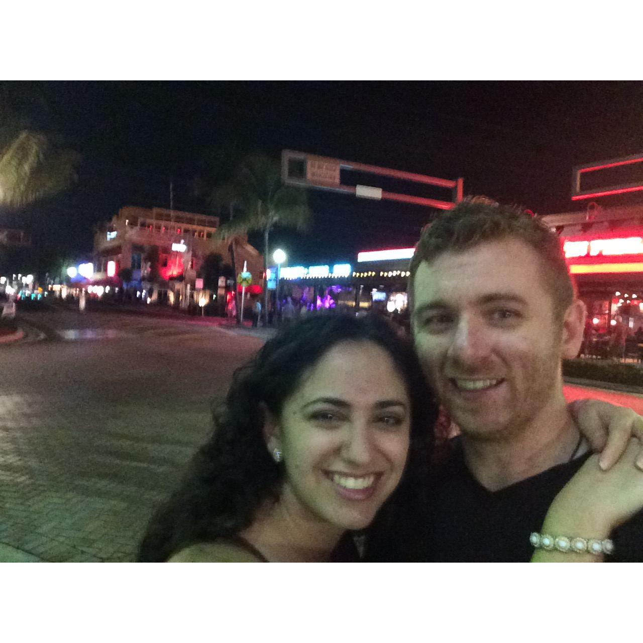 Our one-year dating anniversary on Atlantic Avenue, Delray.