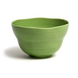 Gozan green deep bowl 13.5cm