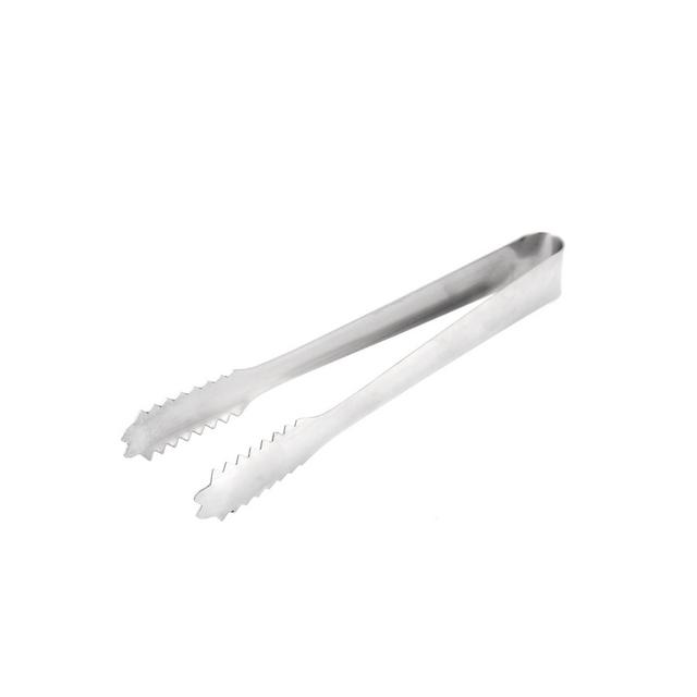 Unique Bargains Stainless Steel Mirror Finishing Versatile Mini Ice Tong Silver Tone 1 Pc