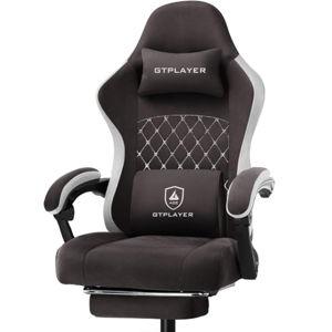 GTPLAYER Gaming Chair, Computer Office Chair with Pocket Spring Cushion, Linkage Armrests and Footrest, High Back Ergonomic Computer Chair with Lumbar Support Task Chair with Footrest