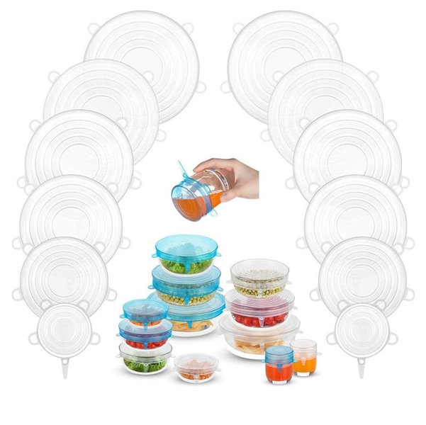 12 Piece Reusable Silicone Stretch Lids