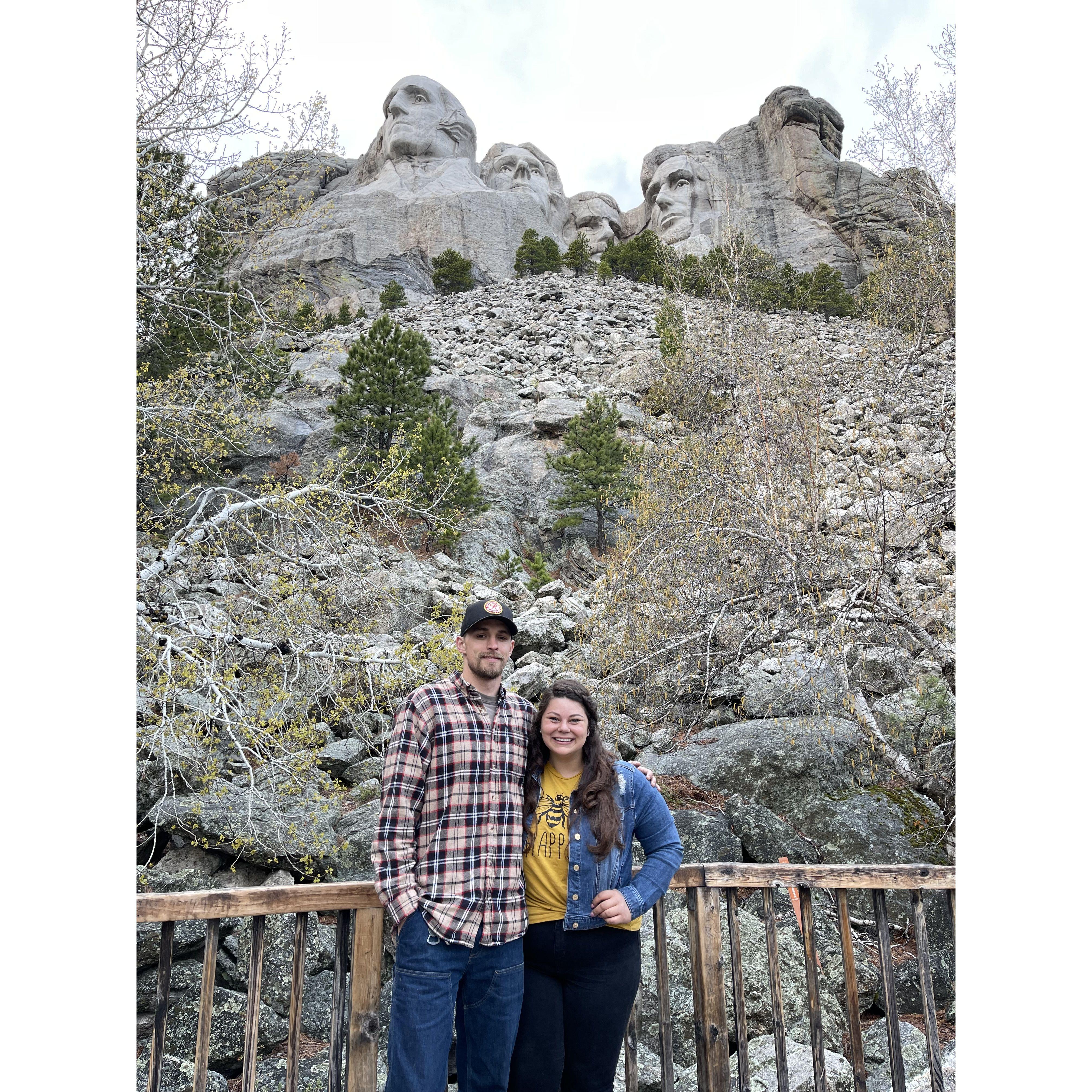 Pitt stop at Mount Rushmore on our moving road trip TN-> WA.