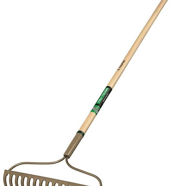 Truper 31356 Tru Tough 54-Inch 16 Teeth Welded Bow Rake, Wood Handle, 6-Inch Grip