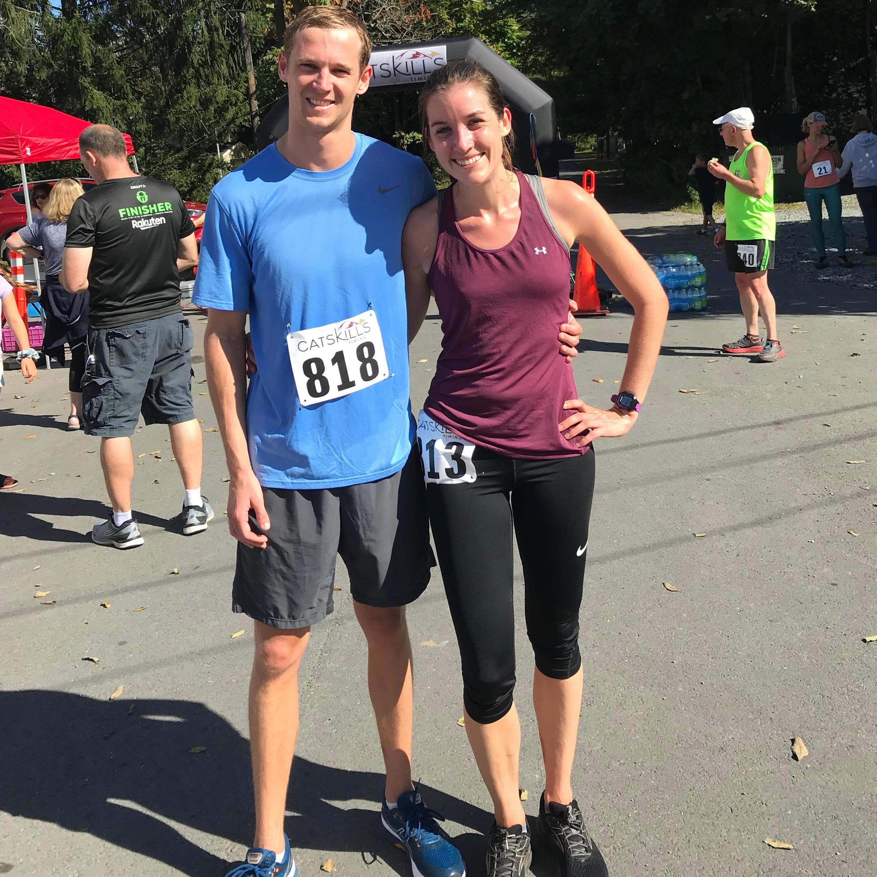 after one of our many road races together