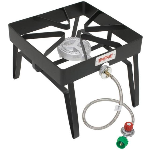 Bayou Classic 13.25-in 20-lb Cylinder Manual Ignition Black Steel Outdoor Stove