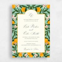 Blue Wedding Invitation - Melissa Portrait