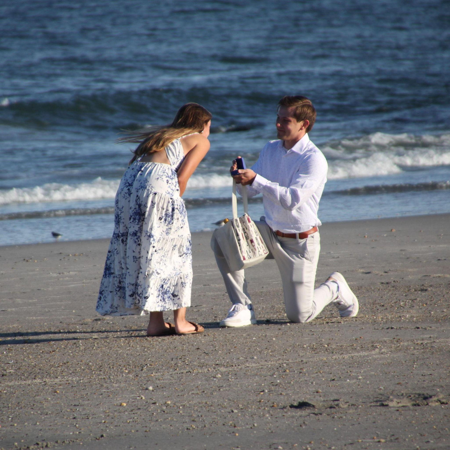 On August 30, 2025, Pat proposed to Erica in Sea Isle City, NJ