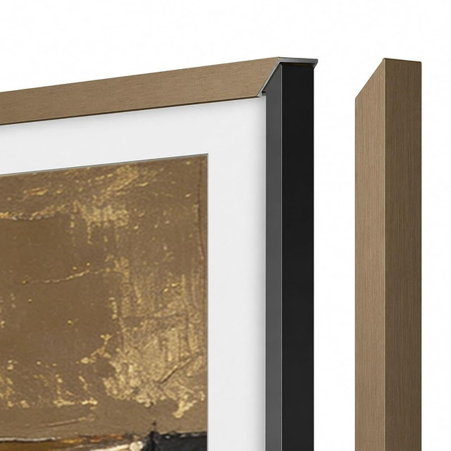 Brushed Antique Bronze TV Bezel for 65" Samsung The Frame Pro Series | Fits model codes 65LS03FW and 65LS03HW only; not for other TVs. Ultra-slim aluminum bezel with magnetic installation