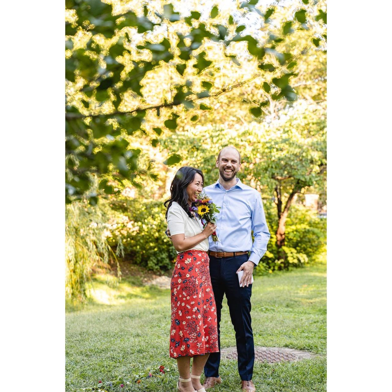 Our tiny, intimate wedding on our original date, September 19, 2020!