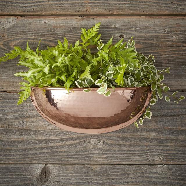 Copper Half Round Wall Planter