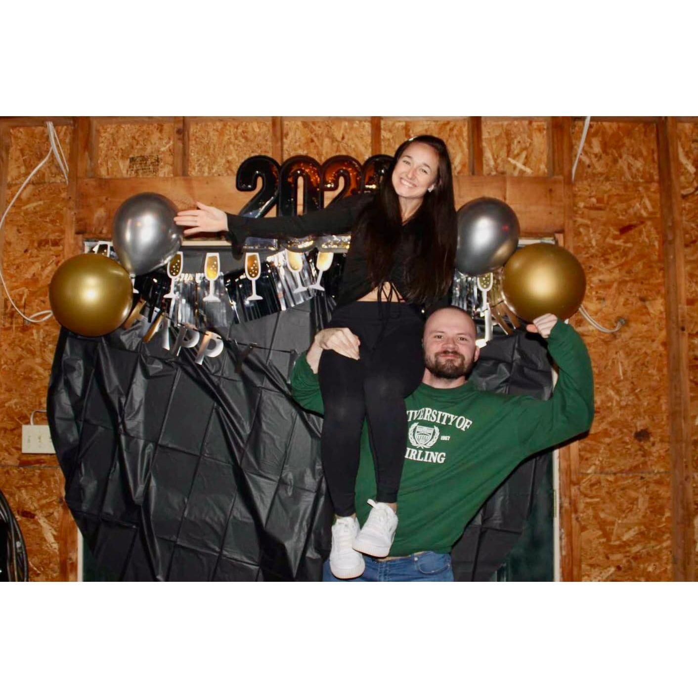 Celebrating New Years and Pete's birthday (yes, he's a New Year's baby!)