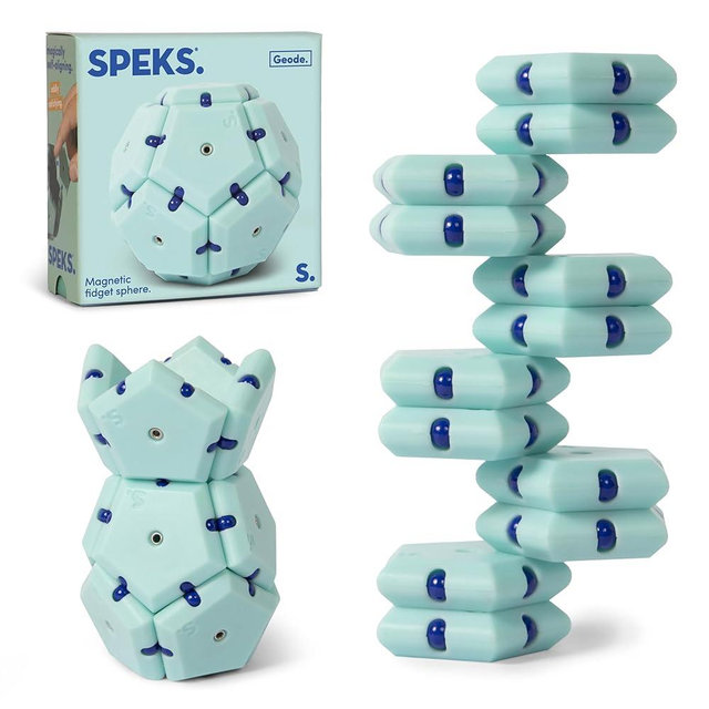Speks Geode Magnetic Fidget Toy | Sensory Desk Toy for Adults & Teens 14+ | Stress Relief Gift |Sphere, Mile High