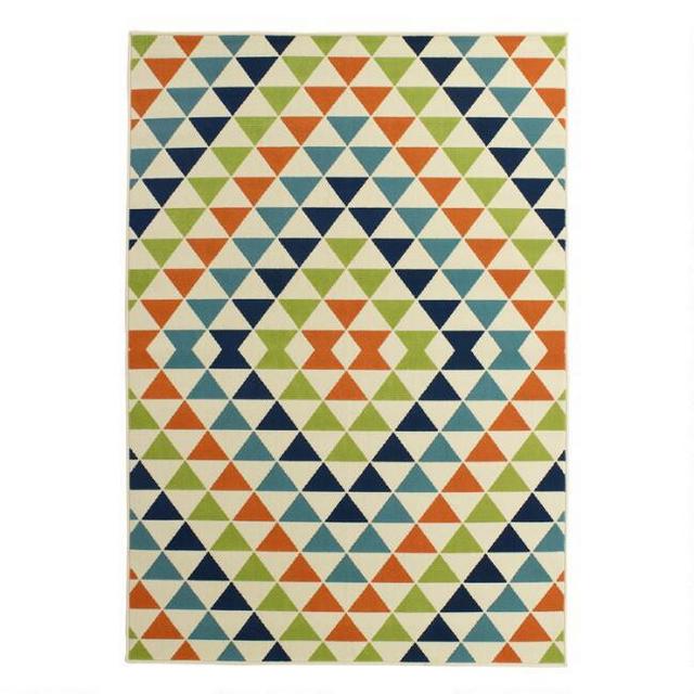 Diamonds Low-Profile Indoor Outdoor Area Rug 5'4"x7'6"