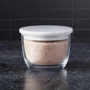 Marble Salt Cellar with Pink Salt