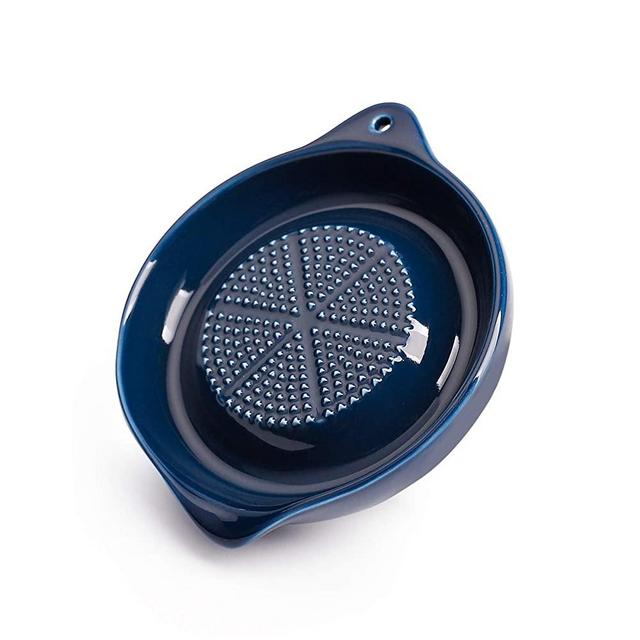Sweese 803.104 Porcelain Grater Plate for Ginger, Garlic and Onion, 4 Inches, Navy