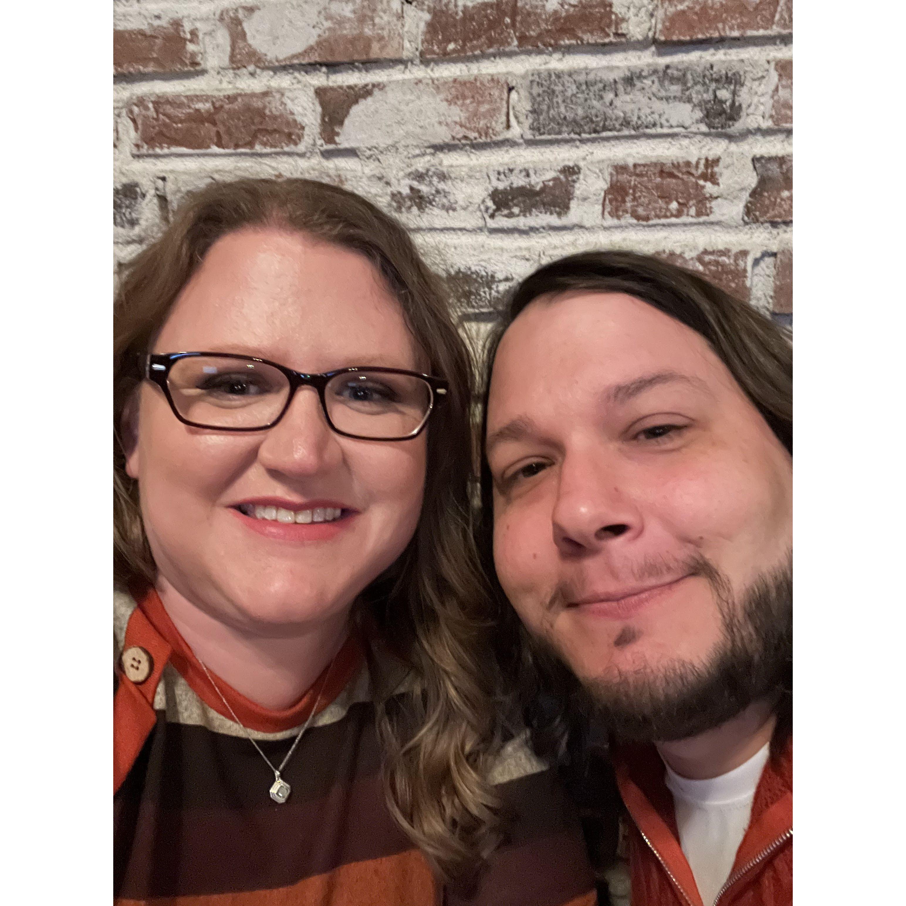 While we were taking our engagement photos!