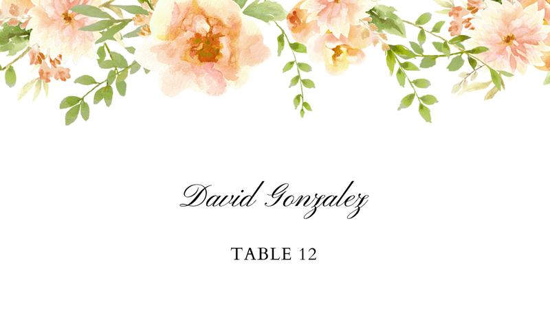 Tillage | Peach | Zola Wedding Place Cards