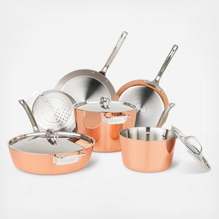 Contemporary Copper 4-Ply 9-Piece Cookware Set