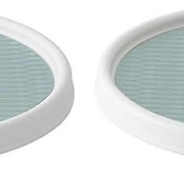Copco Basics Non-Skid Pantry Cabinet Lazy Susan Turntable, 12-Inch, White (Pack of 2)