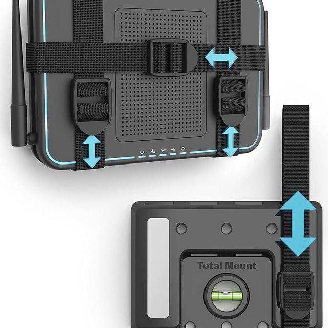 TotalMount Universal Mount for Electronics – Adjustable Wall Mount for Your Router, Wireless System, Cable Modem, DVR, Xbox, Playstation, and More (Professional Shelf – Black)