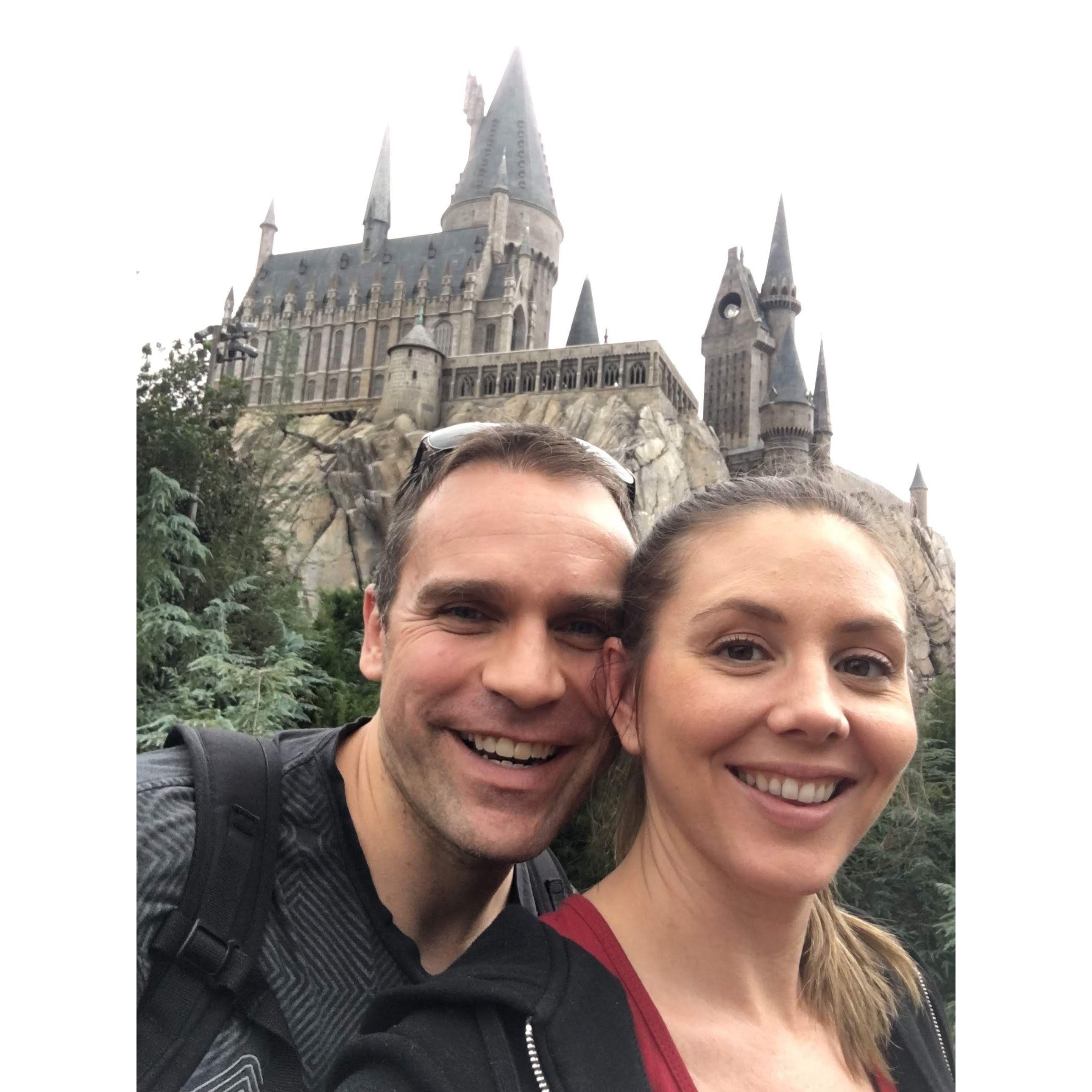 At Hogwarts in Orlando, FL. Our first trip together.