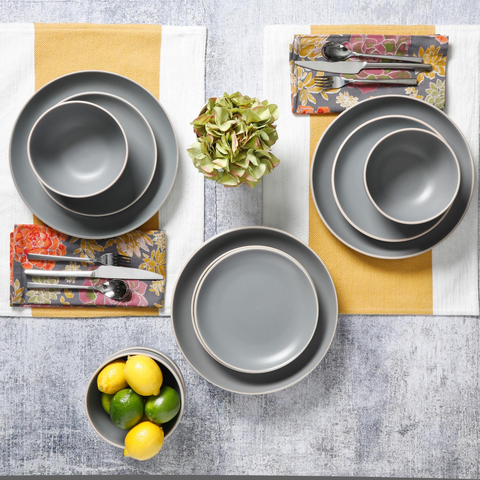 Gibson Home, Rockaway 12-Piece Dinnerware Set, Service for 4 | Zola
