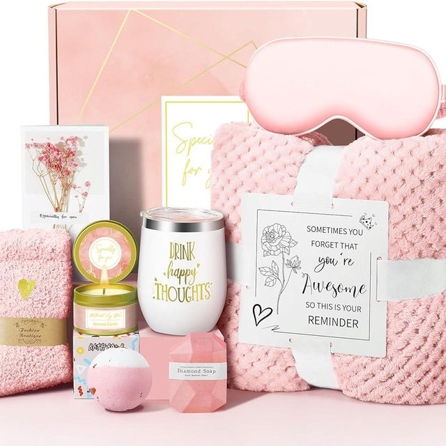 Valentines Day Gifts for Her Women Daughter Girlfriend Wife, Happy Birthday Gifts for Women Mom Her Friend Sister Wife Grandma, Self Care Gift Get Well Relaxing Spa Galentines Day Gift Basket Set