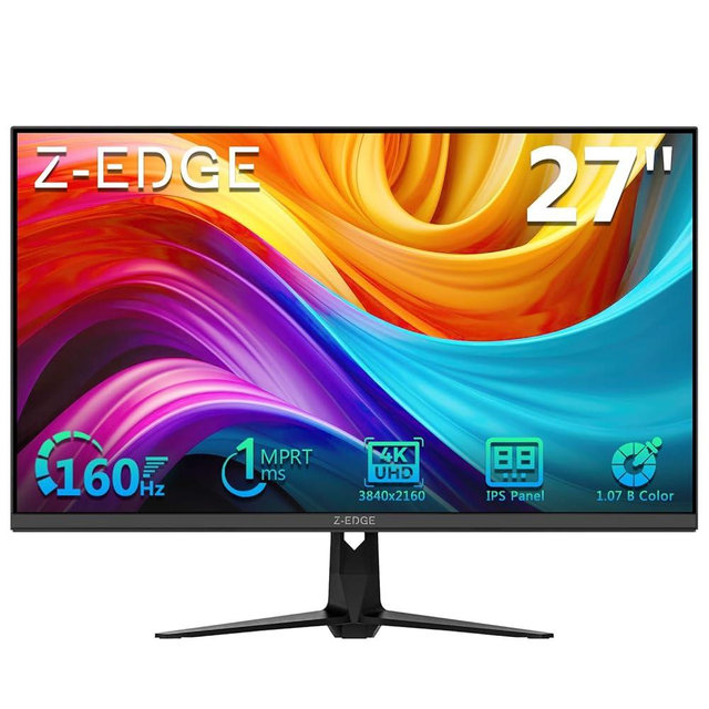 4K Monitor, Z-Edge 27 inch IPS Monitor, UHD 3840x2160 IPS Computer Monitor, 450 cd/m², 160Hz Refresh Rate, 1ms Response Time, G274K Ultra-Thin Bezel