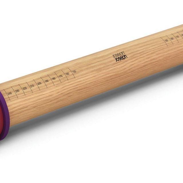 Joseph Joseph Adjustable Rolling Pin with Removable Rings, 13.6", Multi-Color