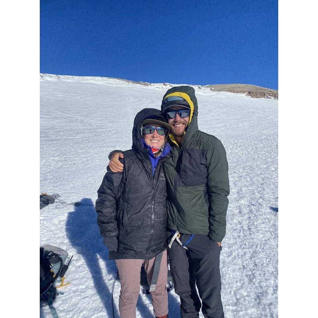 Summit of Mt. Tahoma featuring Le's fear-of-heights tears, 2023