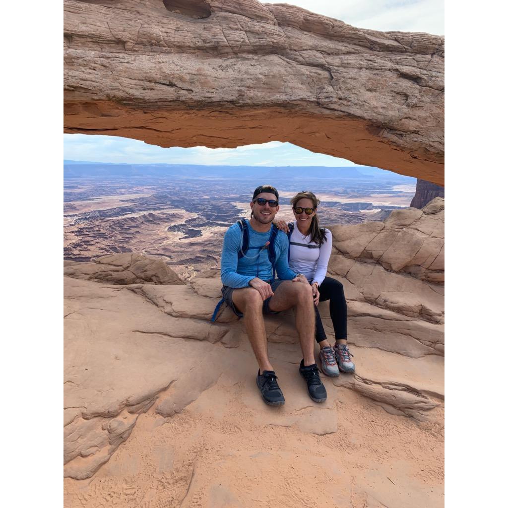 after a hike in arches national park in moab, utah