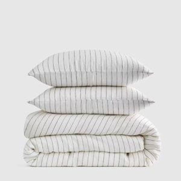Linen Duvet Cover Set | Quince in Pencil Stripe (PENCIL STRIPE)