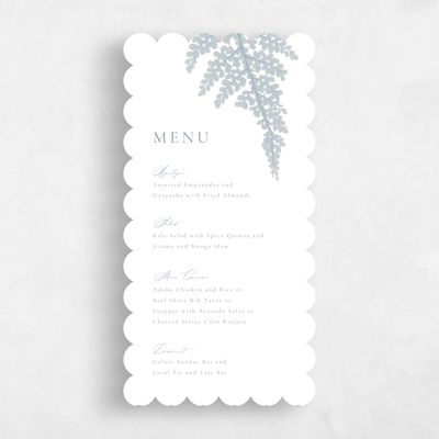Grey Scalloped Wedding Menu - Dane