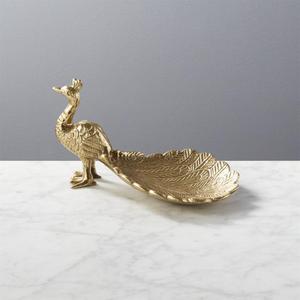 Bert The Peacock Gold Spoon Rest