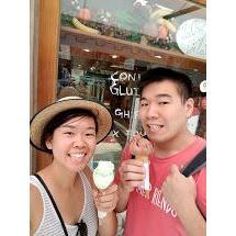 Johnny signed a contract where he promised to take Stephanie to Italy. Promise fulfilled. Gelato in Italy.