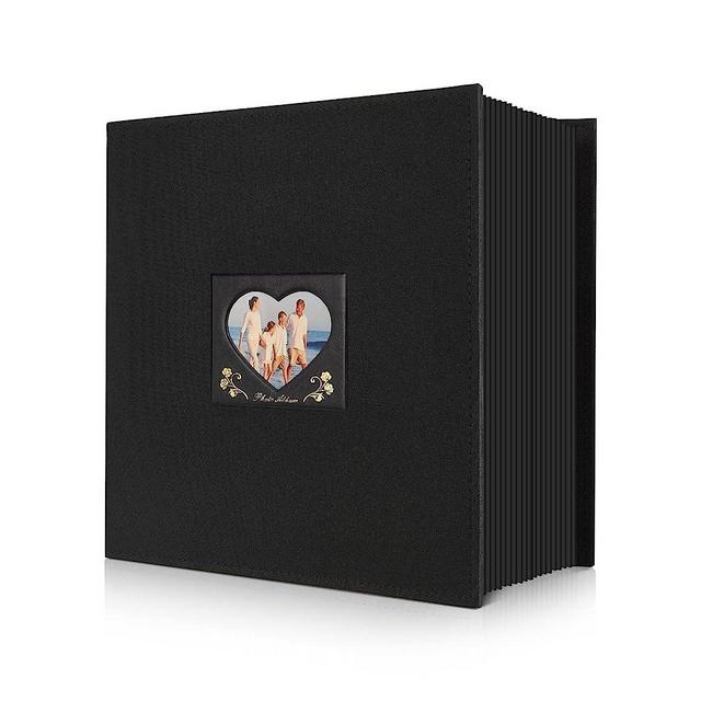 Fabric Frame Cover Photo Album 4x6 1200 Pockets Photos, Extra Large Capacity Family Wedding Picture Albums Holds 1200 Horizontal and Vertical Photos (1200Pockets, Black)