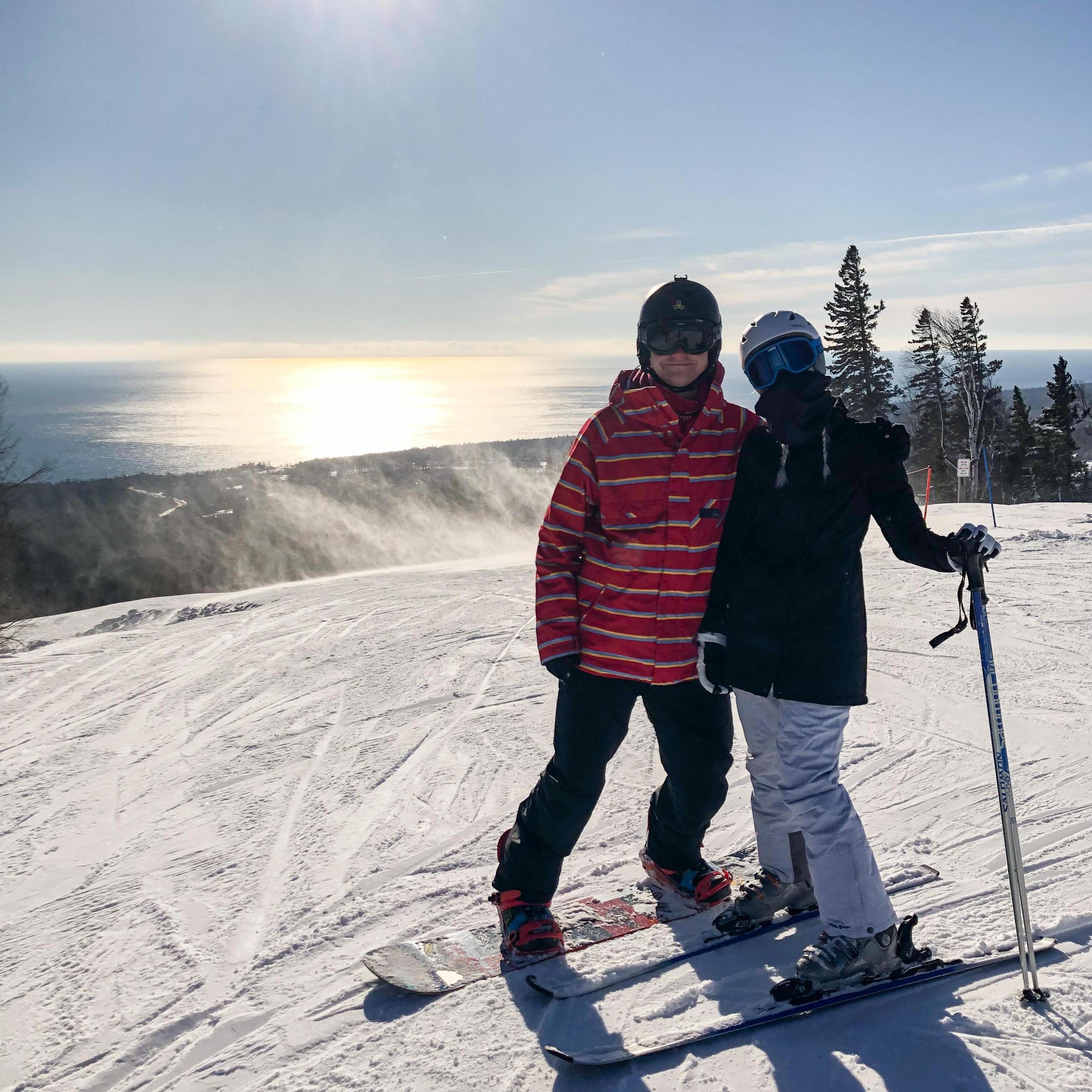 Taylor's first time skiing, and she actually enjoyed it! (Lutsen Mountains - 2020)