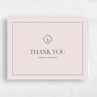 Light Mauve, Purple Wedding Thank You - Ragusa Landscape