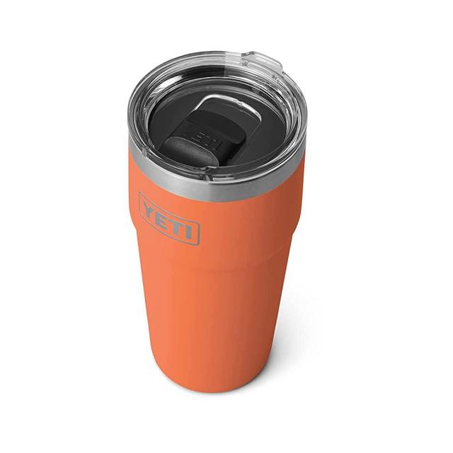 YETI Rambler 16 oz Stackable Pint, Vacuum Insulated, Stainless Steel with MagSlider Lid, High Desert Clay
