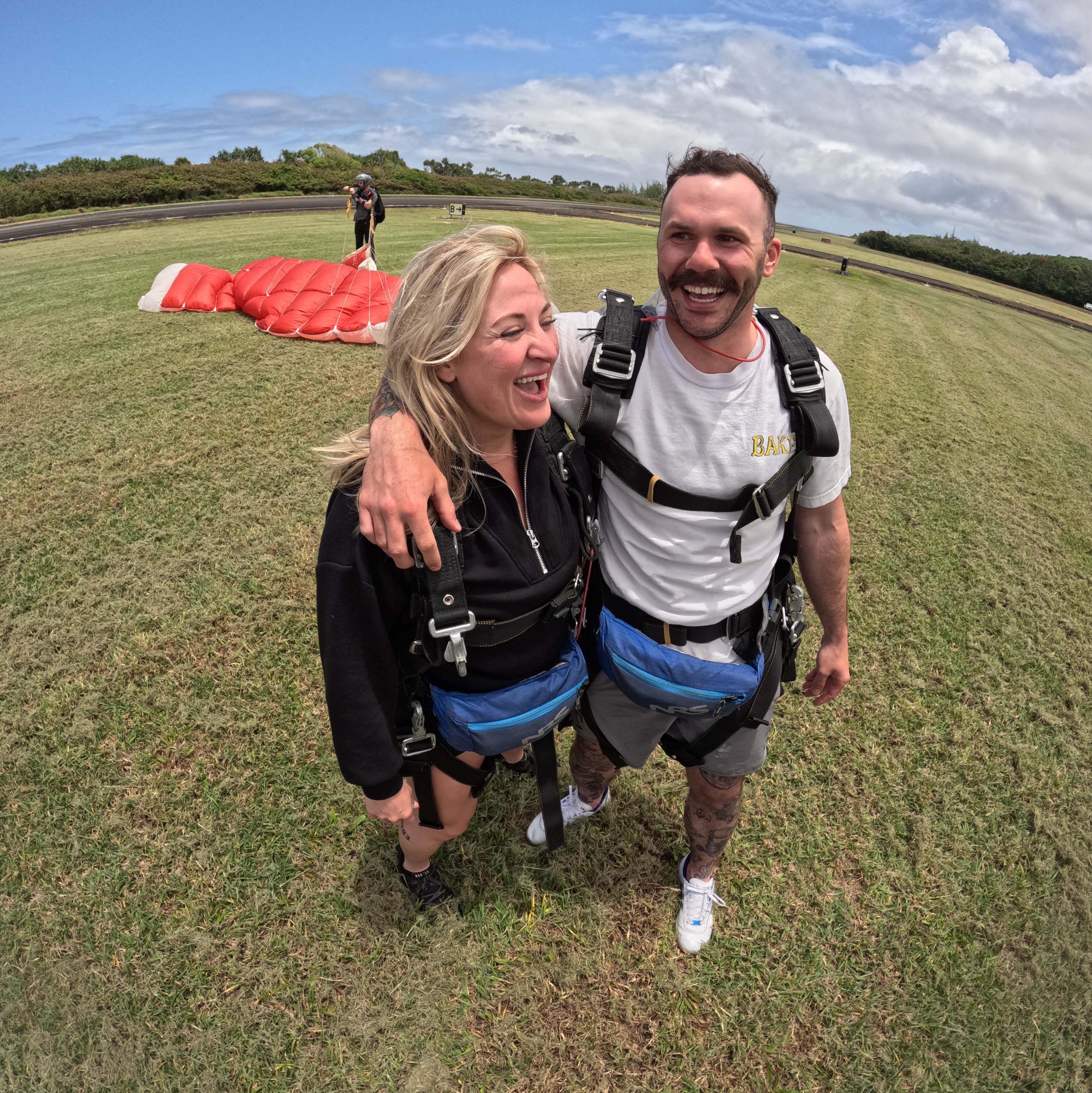 Sky diving in Hawaii for Jake's 30th!