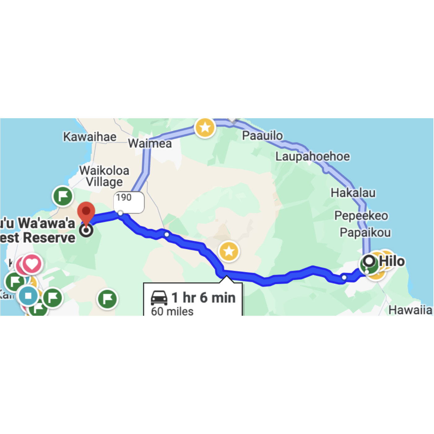 Venue directions from Hilo
