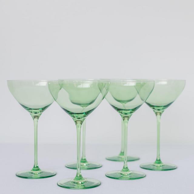 Estelle Colored Martini Glass - Set of 6 {Mint Green}