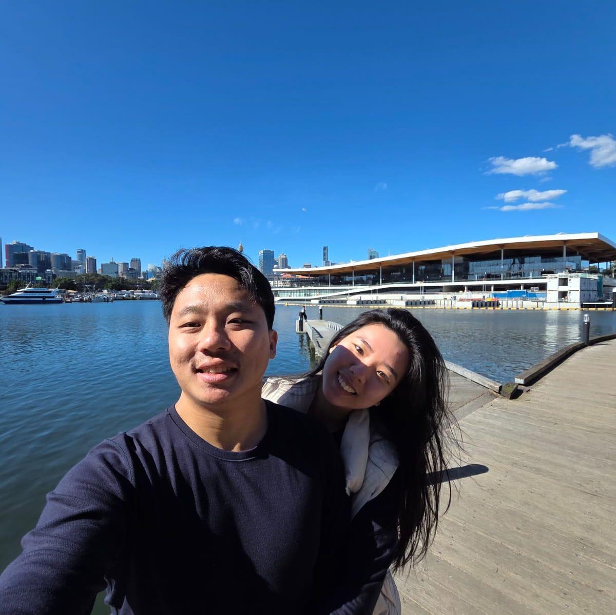 In front of the new Sydney Fish Market, August 2025