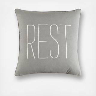 Glyph Rest Throw Pillow