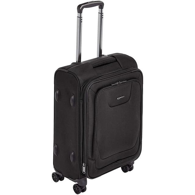 Amazon Basics Expandable Softside Carry-On Spinner Luggage Suitcase With TSA Lock And Wheels - 23 Inch, Black