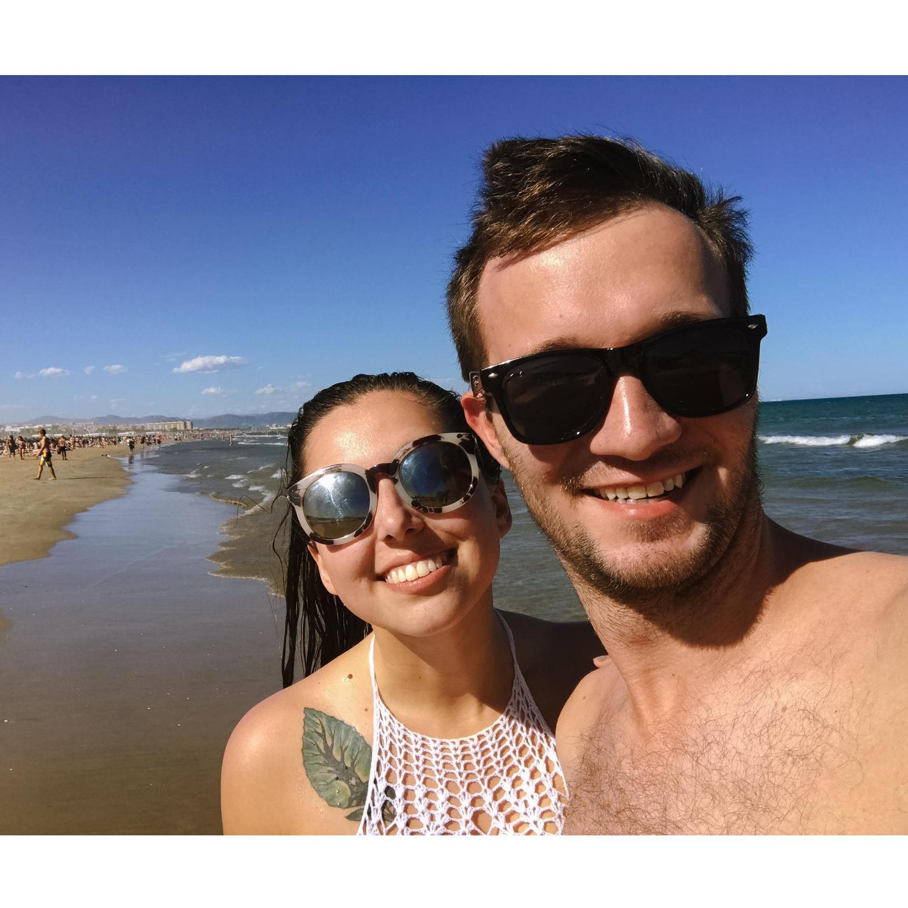 swimming in the Mediterranean Sea for the first time! Valencia, Spain (September 2017)